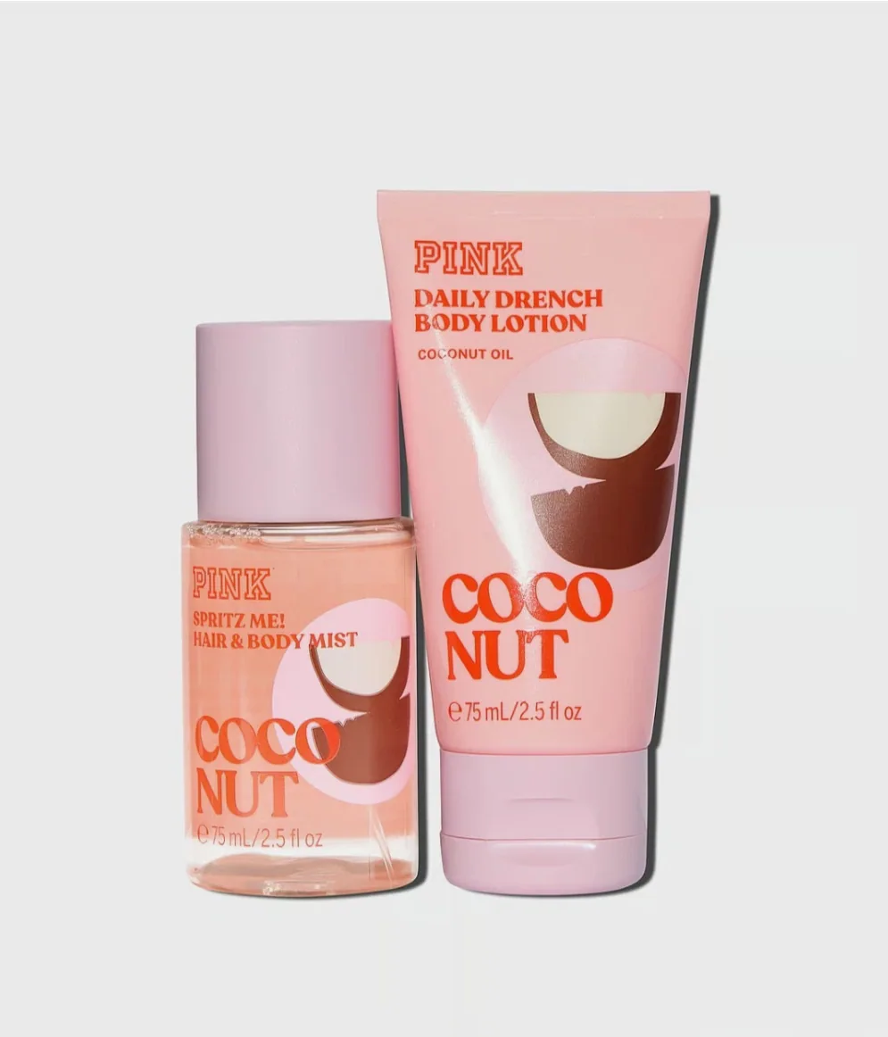 Kit de Presente com spray corporal e loção hidratante Coconut